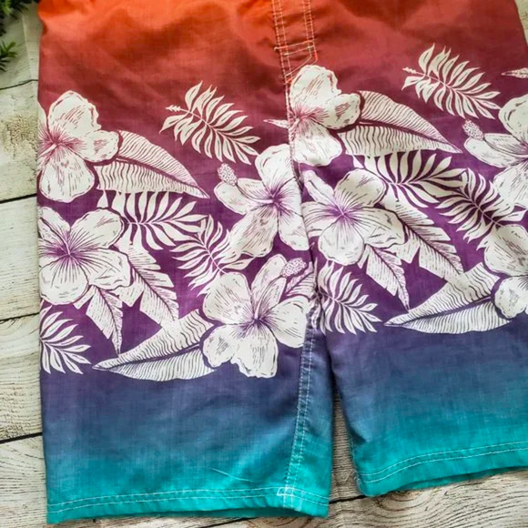 ❤️CHEROKEE ombre Hawaiian swimming trunks XL - Picture 4 of 4